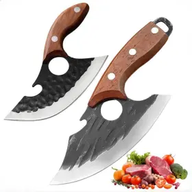 717956879689 WRUHAMD Ulu Knife Set Viking Boning Meat Cutting