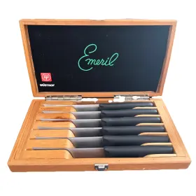 9727 WUSTHOF Gourmet Steel Knife Set Emeril