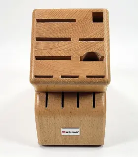 TA-1705 WUSTHOF Slot Wooden Knife Block Oak Wood Natural #2