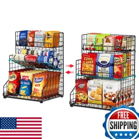 B096XZ499T X-COSRACK Snack Organizer Rack Bins Design Pa