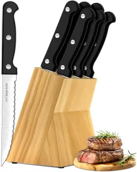 KNIVES-01 XANAPON Steak Knives Knife Set Block High Carbon