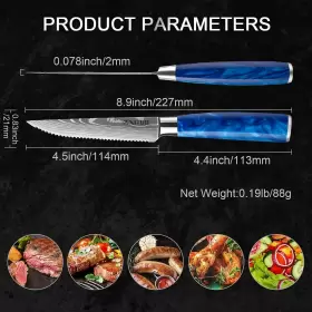 746608436239 XT XITUO Serrated Steak Knife Set Kitchen Ste #2
