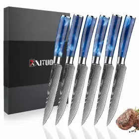 746608436239 XT XITUO Serrated Steak Knife Set Kitchen Ste