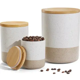 B0D9H4LNW5 YANGBAGA Ceramic Kitchen Canister Set Food Storage