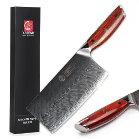 727542588093 YARENH Cleaver Knife Damascus Chef Kitchen Laye