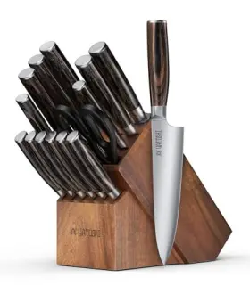 DBA15 YATOSHI Knife Block Set Pro Kitchen Ultra Sharp High