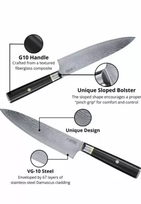 850025808477 YATOSHI KNIVES Magnetic Kitchen Knife Block Set #3