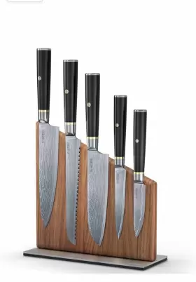 850025808477 YATOSHI KNIVES Magnetic Kitchen Knife Block Set