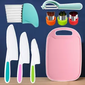 791783660405 YINMAZZSAN Kid Safe Knives Cooking Setmontessori