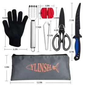 786902792099 YLINSHA Fishing Knife Fish Cleaning Set Scale #2