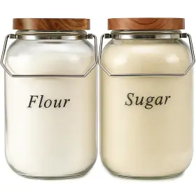 B0FNMJRXQN YOENKTSS Pack Glass Flour Sugar Storage Containers