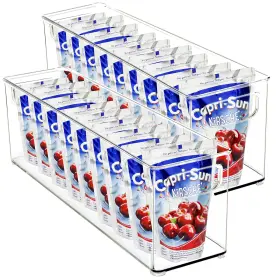 B09BN5DB9X YOUNGEVER Stackable Storage Bins Handles Fridge