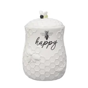 B07NF649G4 YOUNGS INC Ceramic Honey Bee Cookie Jar Lid Handle