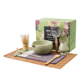 757117184566 YUMHUM Matcha Whisk Set Tools Ceramic Bow Kit