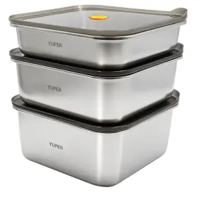 B0FRFN34GM YUPER Steel Food Storage Containers Meal Set Bpa