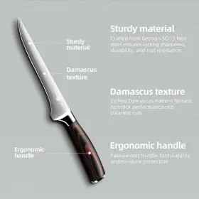 02.YAMXDJ088-2 YUSOTAN Fillet Knife Sharp Boning High Carbon #3