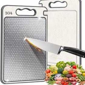 CB01 ZADEICK Steel Cutting Board Kitchen Wheat Straw