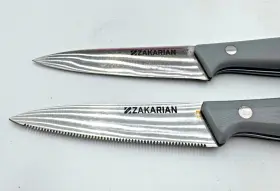 ZDPK200RMGY10 ZAKARIAN Chef Steel Paring Knife Set Serrated #3
