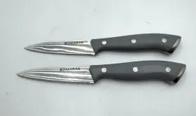 ZDPK200RMGY10 ZAKARIAN Chef Steel Paring Knife Set Serrated