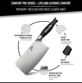 GE-CLVR-56RW ZELITE INFINITY Pro Cleaver Butcher Knife High