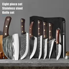974310339447 ZENG Butcher Knife Set Roll Bag Husk Meat #2