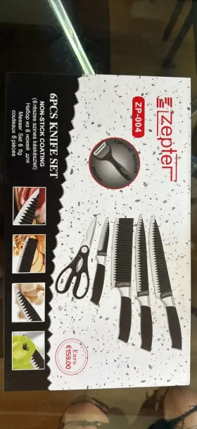 ZP-004 ZEPTER Knife Set Stick Grip Peeler Scissors