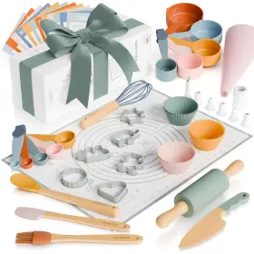 24-263B ZICOTO Wooden Baking Set Kids Kitchen Utensils Gives