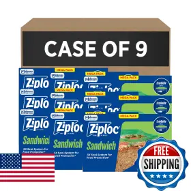 B0G5HHHYYF ZIPLOC Sandwich Snack Bags Close Food Storage