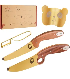 ZL009ES ZLEMMA Kids Chef Knife Set Rosewood Finger Guard