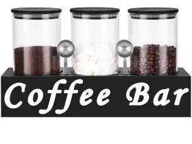 B0C8C8MRJP ZOMUIA Glass Coffee Bean Storage Jars Shelf