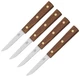 4 PACK Chicago Cutlery Paring Kitchen Knife 3" HC Steel Full Blade Walnut Handle