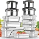 Cykorxicc 12PC 304 Stainless Steel Food Storage Containers w/ Leakproof Lids