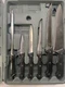 Maxam Knife Set In Case 5 Knives Sharpener Cutting Board - Damaged Case