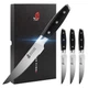 TUO Serrated Steak Knife - 5 inch Professional Kitchen Steak Knife Set 4 - Ta...