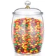 Nuogo Large Candy & Cookie Jar with Lid Plastic Apothecary Jars Large Food Stora