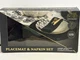 NEW Thyme & Table 8-Piece Set, 4 Napkins & 4 Round Placemats, Black & Gold