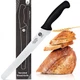 ABIOTO Serrated Bread Knife for Homemade Sourdough - Perfect 11", Black 