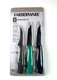 Farberware 3 Piece High Carbon Stainless Steel Paring Knife Set Prep Work