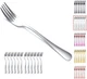 Kyraton Dinner Fork 12 Pieces, Stainless Steel 8.17 Inch 2. 12 pieces Silver 