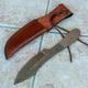 10.5" Hunter/Skinner Knife DIY Blank 266 Layer Damascus SHARP + Leather Sheath