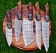 Custom Hand Made Damascus Chef Set Kitchen Knives Cutlery Knife Forge Blade 2796