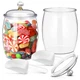 Nuogo 2 Pcs 0.5 Gallon 64 oz Candy & Cookie Jar Plastic Jars with Lids Decorativ
