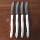 Group 4 CUTCO White PEARL Handle TABLE KNIVES Knife Steak 1759 PLEASE READ