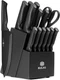 Set, 15-Piece Kitchen Set with Block and Built-in Sharpener, Dishwasher Safe,...