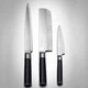 Japanese Chef Knife 3 pc Nakiri Slicing Utility  Kitchen Knives Kanpeki Kamikoto