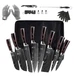 FULLHI Knife Set, 14pcs Japanese knife set Stainless Steel Kitchen Knife Set