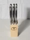 Jean Dubost Laguiole 6 Steak Knives Stainless Steel Blades Matching Handles EUC