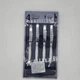French Home Laguiole Connoisseur 4-Piece Steak Knife Set &ndash; Stainless Steel with