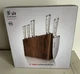 Cangshan S1 Series 59663 6-Piece German Steel Forged Knife White Set, Walnut