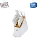 Beautiful Drew Barrymore 12-Piece Stainless Steel Knife Block Set, White Icing